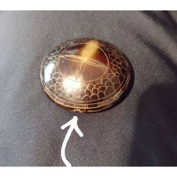 Vintage Hand Carved Stone Turtle Lidded Trinket Box Tribal Boho Decor READ - Picture 7 of 7